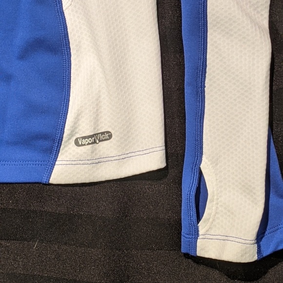 The North Face 1/4 Zip Vapor Wick Blue/White Running Long Sleeve - Size M - Picture 7 of 10